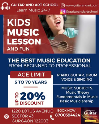 Guitar and Art School-KIDS MUSIC LESSON AND FUN