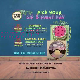 Roohi Malhotra-PICK YOUR SIP & PAINT DAY (8 Diameter)