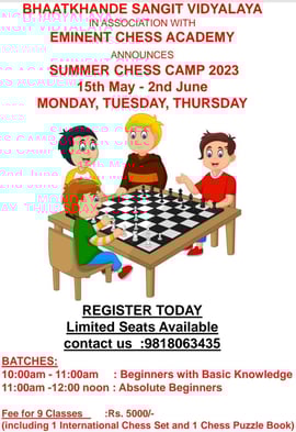 Bhaatkhande Sangeet Vidyalaya - Chess Camp
