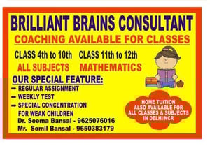 Brilliant Brains Consultant-Coaching & Home Tuitions