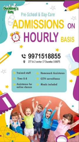 Ducklings Bay-ADMISSIONS ON HOURLY BASIS