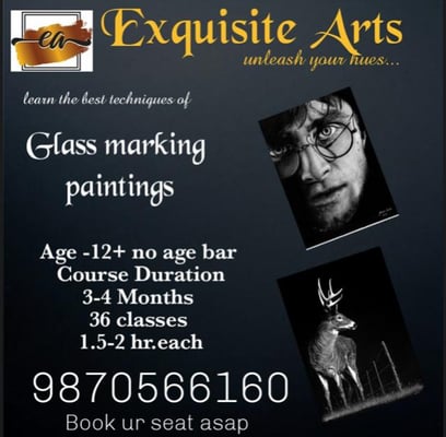 Exquisite Arts-Glass marking paintings Course