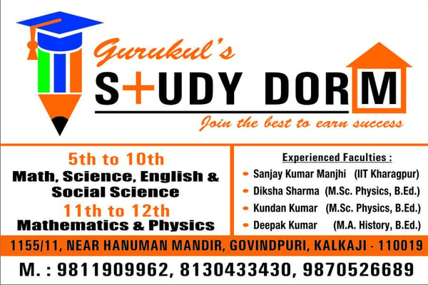 Gurukuls STUDY DORM-Home Tuitions