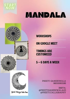 Preeti Calligraphy-Mandala Workshop