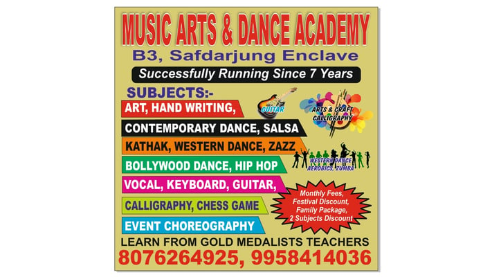 Music Arts & Dance Academy-Multiple Classes