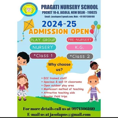 Pragati Nursery School-Admission open