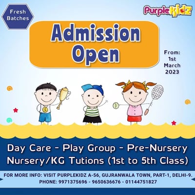 Purple Kidz 
 - Day Care, Play Group, Pre-Nursery, Nursery/KG, Tutions