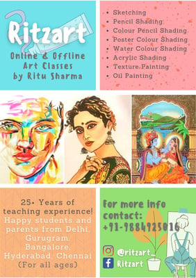 Ritzart Art and Craft classes-Art Classes by Ritu Sharma