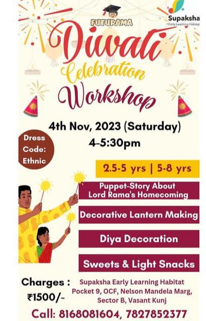Supaksha Early Learning Habitat-Diwali Celebration Workshop