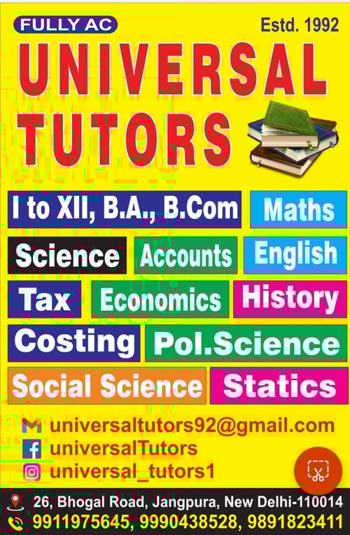 UNIVERSAL TUTORS-Tuitions & Classes