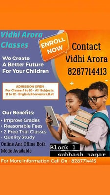 Vidhis Tuition Centre-Vidhi Arora Classes
