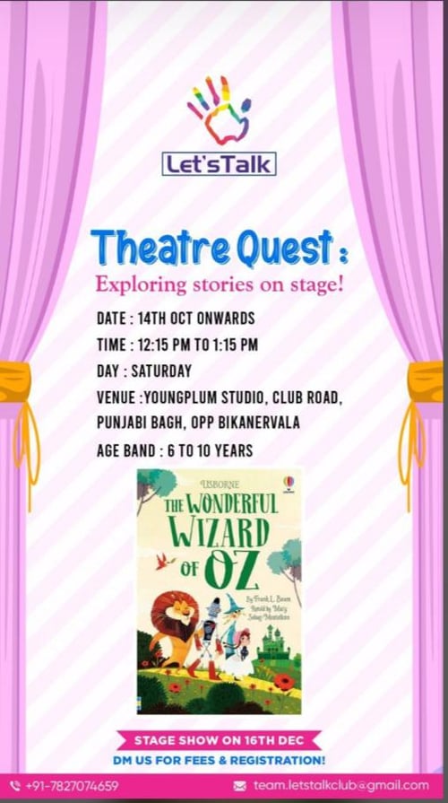 Lets Talk-Theatre Quest (Exploring stories on stage)