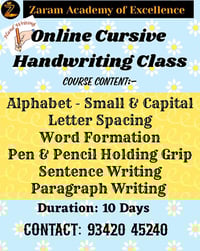 Zaram Academy of Excellence - Handwriting