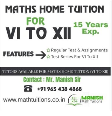 Manish Maths Tuition Classes-Math Home Tuition