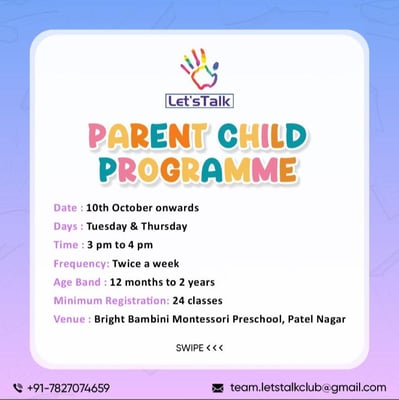 Lets Talk-PARENT CHILD PROGRAMME