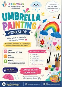 Learn Ways Play School-Umbrella Painting Workshop