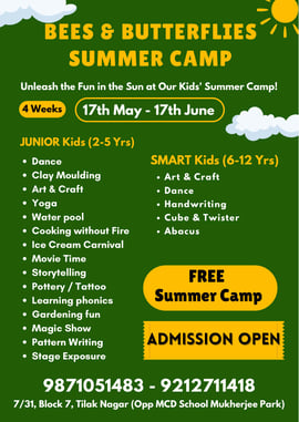 Bees & Butterflies Play School-Free Summer Camp