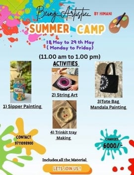 Being Artistic by himani-Summer Camp for Kids