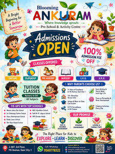 Blooming Ankuram Pre-School & Activity Centre-Admissions Open