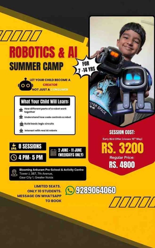 Blooming Ankuram Pre-School & Activity Centre-Robotics and AI Summer Camp