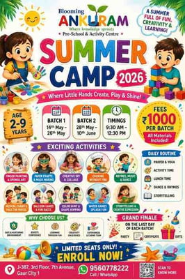 Blooming Ankuram Pre-School & Activity Centre-Summer Camp 2026