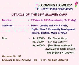 Blooming Flowers Play School  -  31st Summer Camp