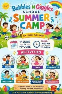 Bubbles n Giggles-Summer Camp 2026