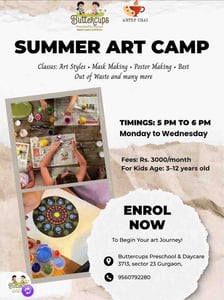 Buttercups Preschool and Daycare-Summer Art Camp