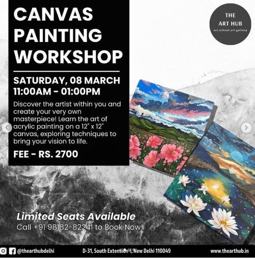 The Art Hub-CANVAS PAINTING WORKSHOP
