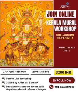 Catterfly Art and Culture-Kerala Mural Paint Workshop