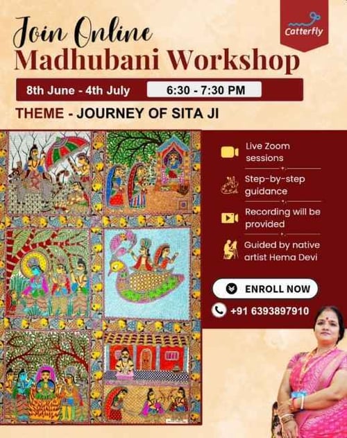 Catterfly Art and Culture-Online Madhubani  Workshop
