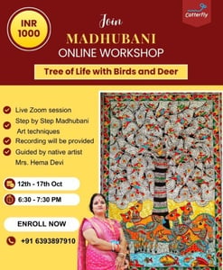 Catterfly Art and Culture-Madhubani Art Workshop Online