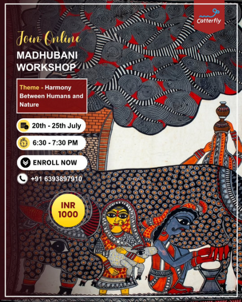 Catterfly Art and Culture-Online Madhubani Art Workshop