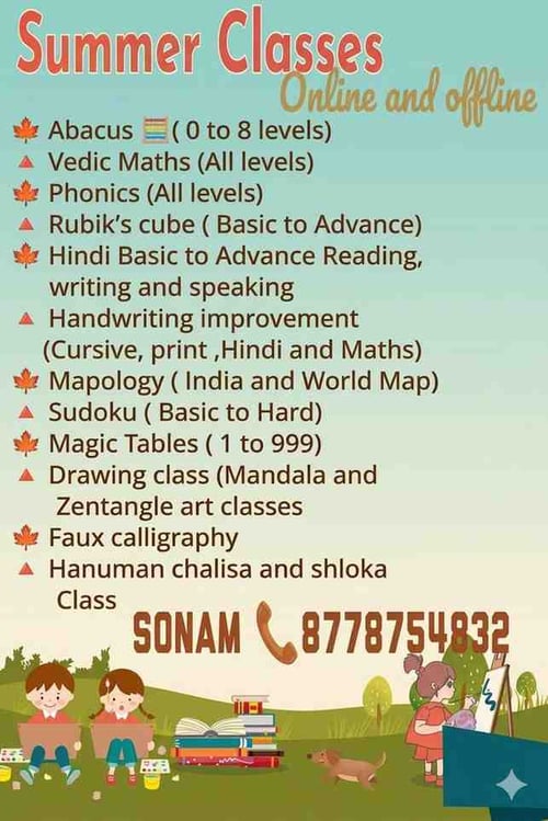Classes By Sonam Gupta-Summer Camp 2026