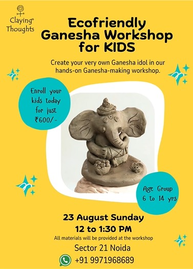 Claying Thoughts Pottery Studio  -  Eco Friendly Ganesha Workshop for kids