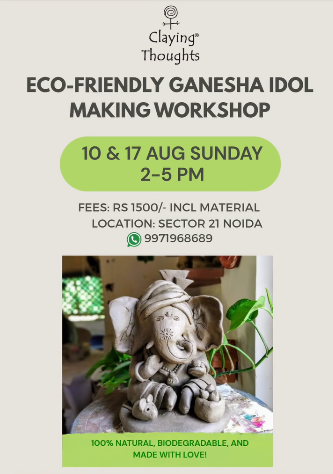 Claying Thoughts Pottery Studio  -  Ganesha Idol Making Workshop