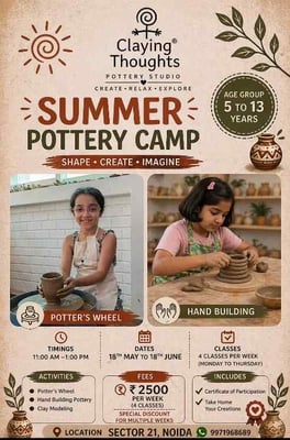 Claying Thoughts Pottery Studio-Summer Pottery Camp