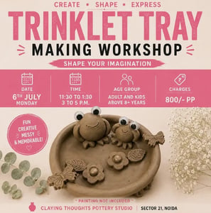 Claying Thoughts Pottery Studio-Trinklet Tray Making Workshop