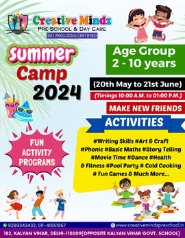 Creative Mindz Summer Camp 2024