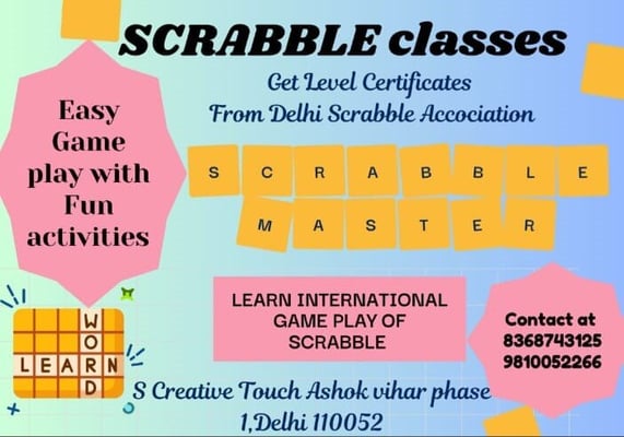 Creative Touch-Scrabble classes