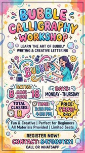 Creativity Within-Bubble Calligraphy Workshop