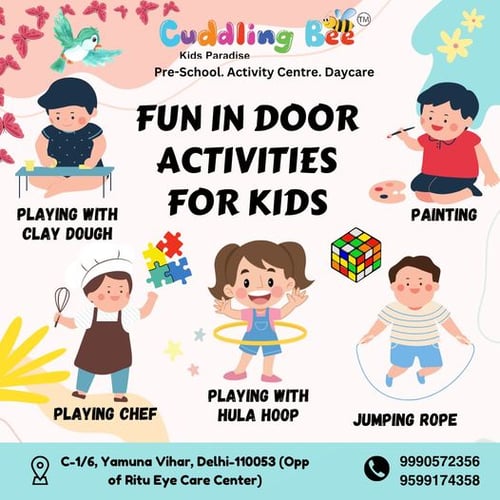 Cuddling Bee Preschool-Fun In door Activities for kids