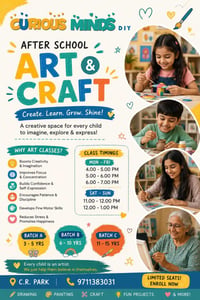 Curious Minds DIY-After School Art and Craft Classes for Kids