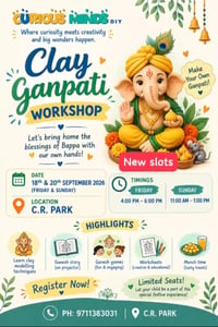 Curious Minds DIY-Clay Ganpati Making Workshop for Kids