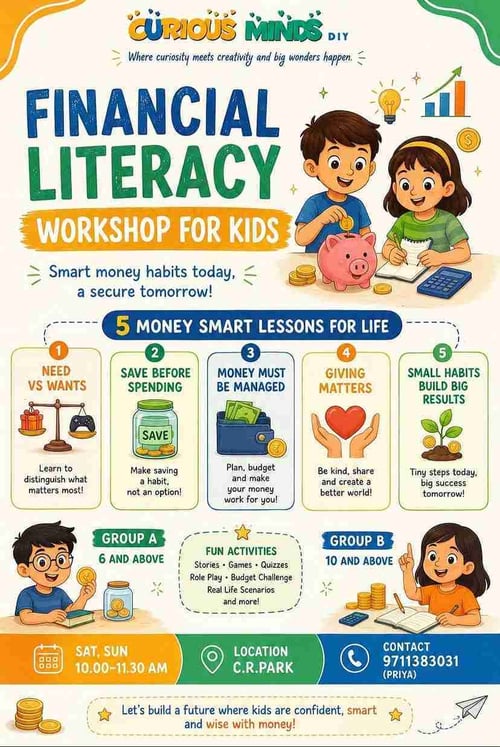 Curious Minds DIY-Financial Literacy Workshop for Kids