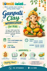 Curious Minds DIY-Ganpati Clay Workshop for Kids