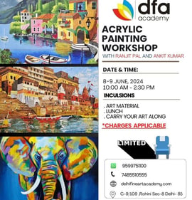 Delhi Fine Art Academy-Acrylic painting workshop with ranjit pal and ankit kumar