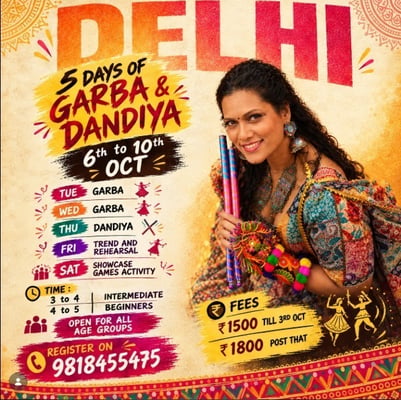Dance Fun-Garba and Dandiya Workshop