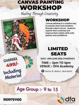 Delhi Fine Art Academy-Canvas Painting Workshop for Kids