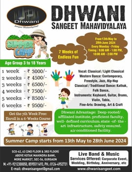 Dhwani Sangeet Mahavidyalaya-Summer Camp